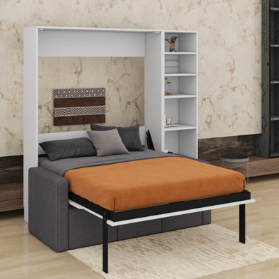 Full Size Murphy Bed Wall Bed With Sofa And Shelves