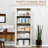Freestanding 63" Dining Room Pantry, 5 Shelving With 2 Doors, White Cabinet Kitchen Pantry Shelving, Doors And Adjustable Shelves, For Storage