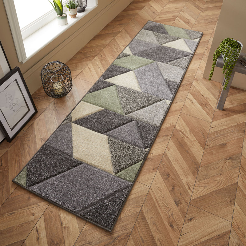 Jenner Geometric Area Rug, Runner 60 x 230cm
