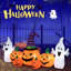 Longue citrouille d'Halloween gonflable
