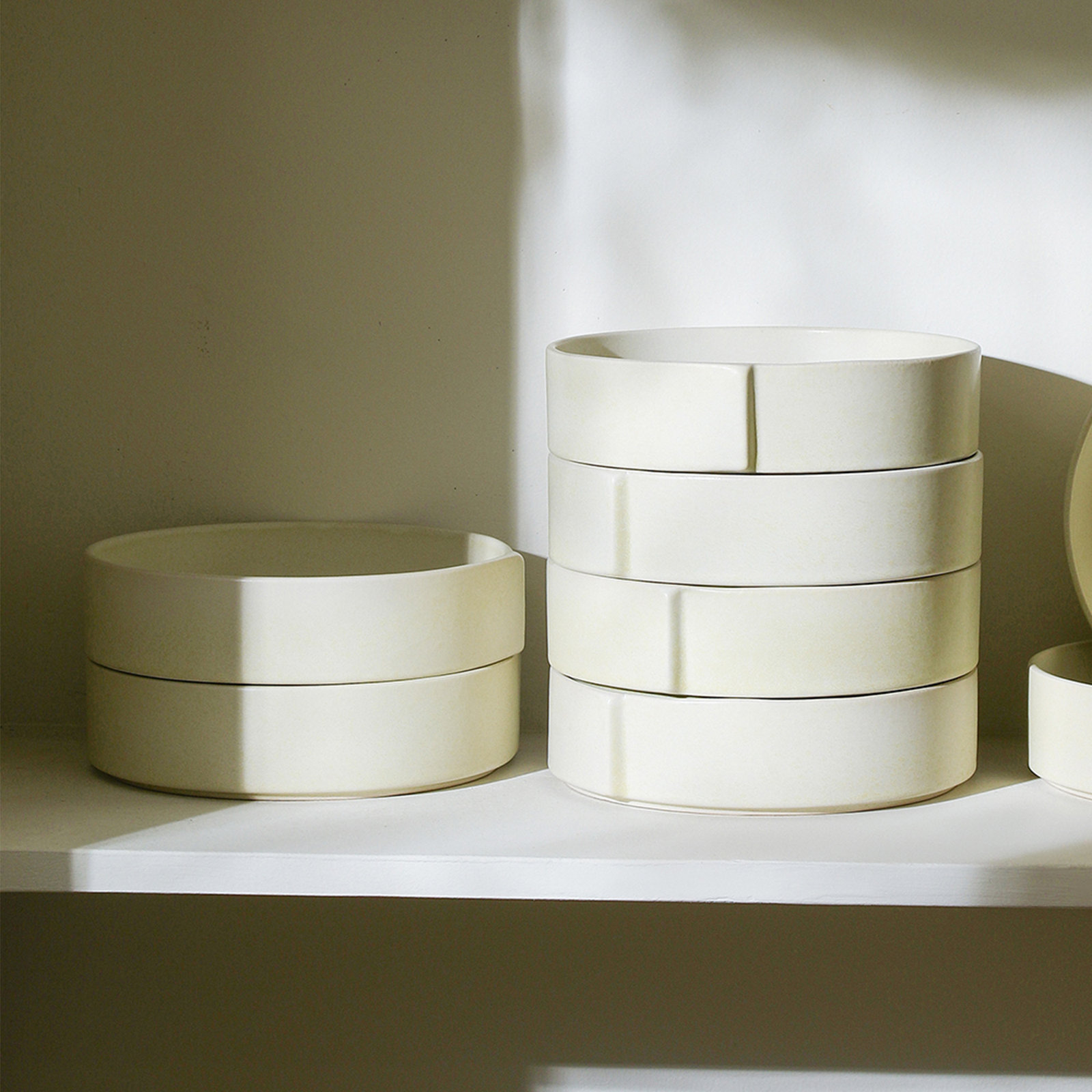 Bao Stoneware Pasta Bowl, Beige