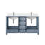 Meuble-lavabo double avec comptoir en quartz-863918365