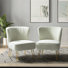 Chaise d'appoint en velours capitonné de 26 po Euclid