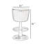 Tabouret de comptoir Myra Mushroom, cuir nervuré, base en fer-115151600
