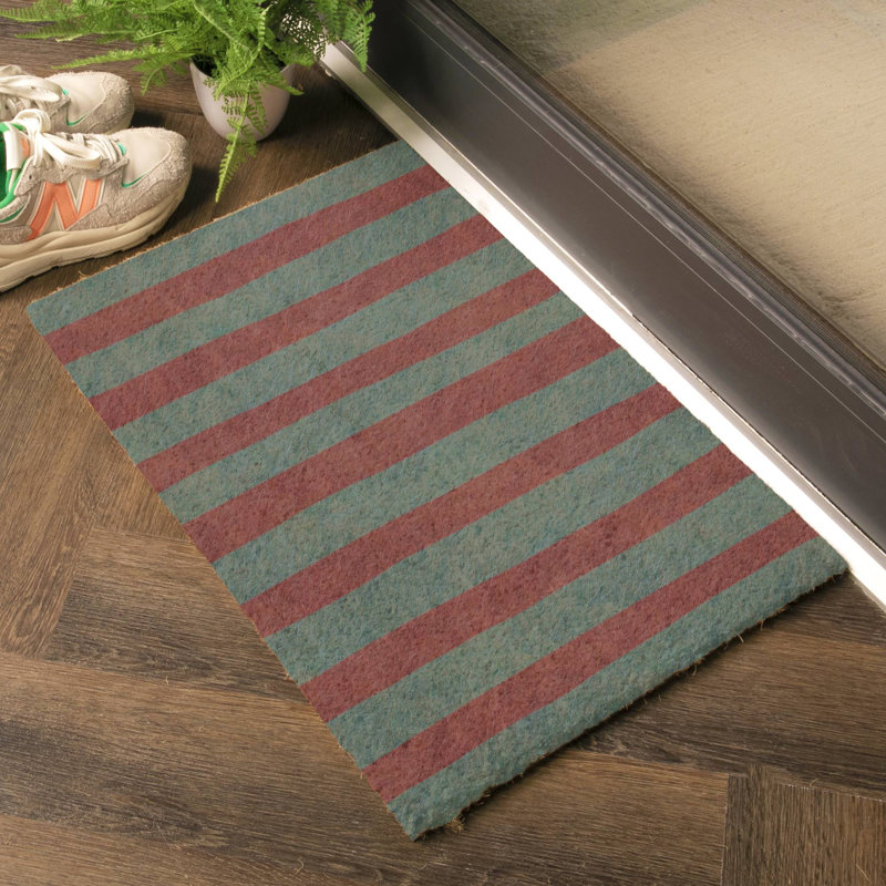 Wiggly Stripes Coir Doormat, 40cm W x 60cm L