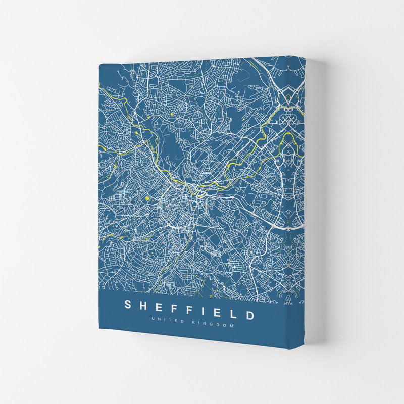 Sheffield II - Print, 59.4cm H x 42cm W x 4cm D, Wrapped Canvas