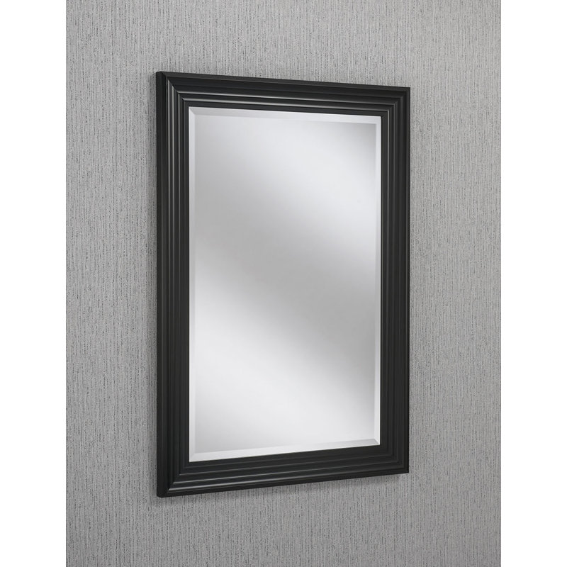 Pavadas Flat Mirror, Black, 117cm H x 91.5cm W