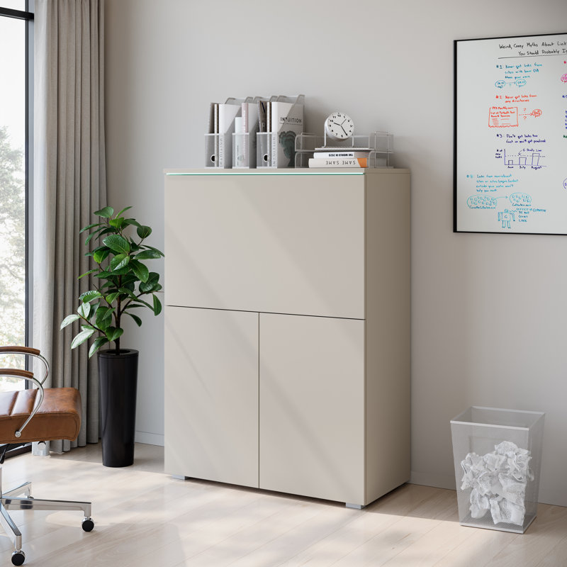Tarcia Storage Cabinet, Beige