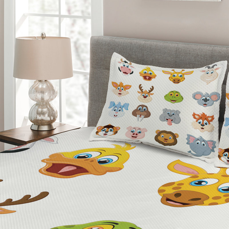 Polyester Coverlet, King Bedspread + 2 Shams