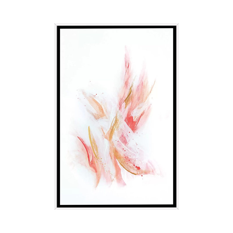 Rose Gold Ribbons - Print on Canvas, White Framed, 101.6 cm H x 66.04 cm W