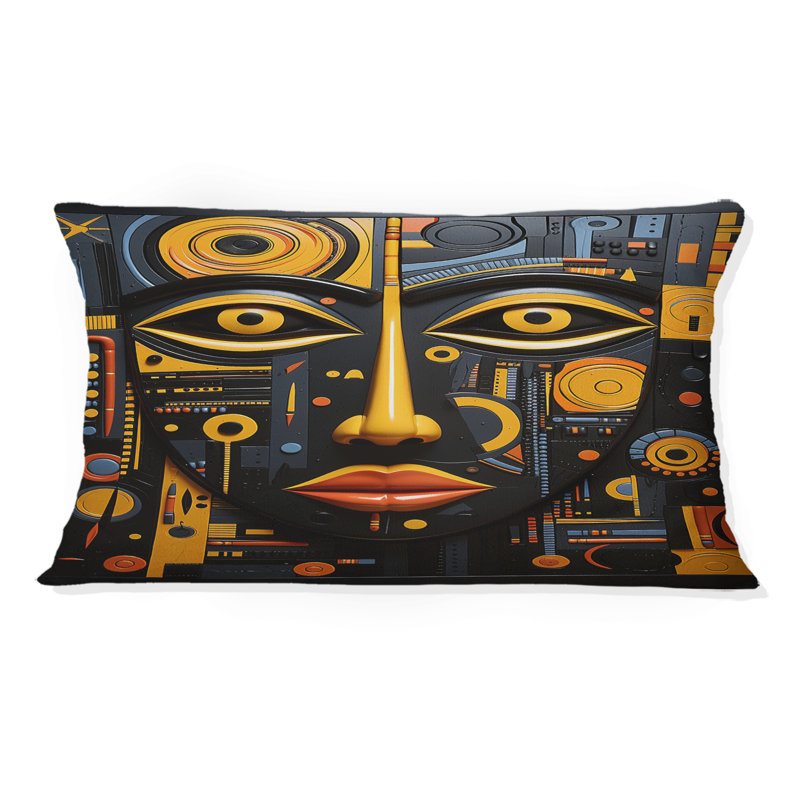 Coussin décoratif imprimé africain Tribal Rhythms II