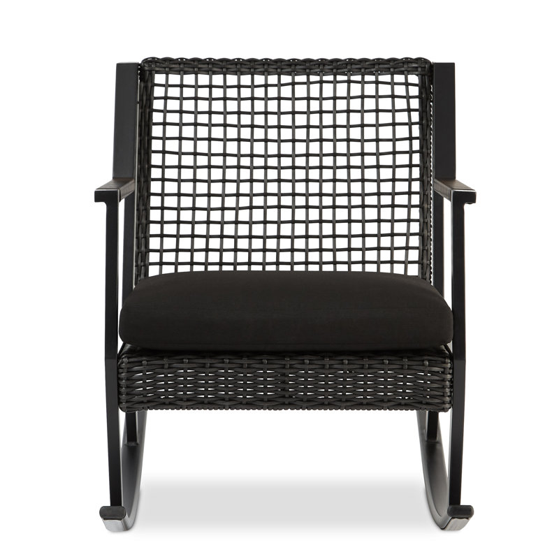Calvin Rocking Chair with Cushions, Black