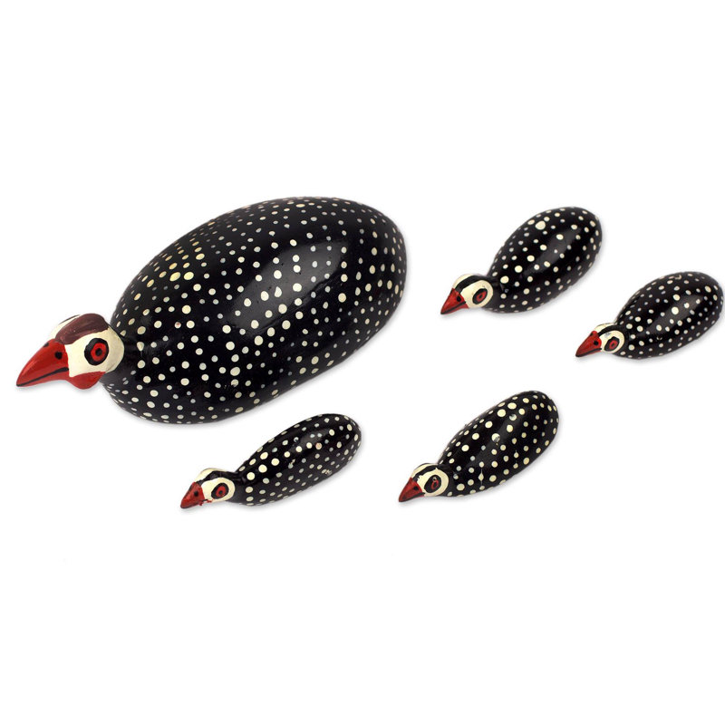 Ensemble de figurine 5 pièces ébène à poules Frostley