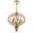 19" Antique Bronze Chandelier for Dining Room, Foyer – 6-Light Starburst Design with Faceted Crystals & E12 Base – LED Compatible, Grandmillennial Style – BACL Certified