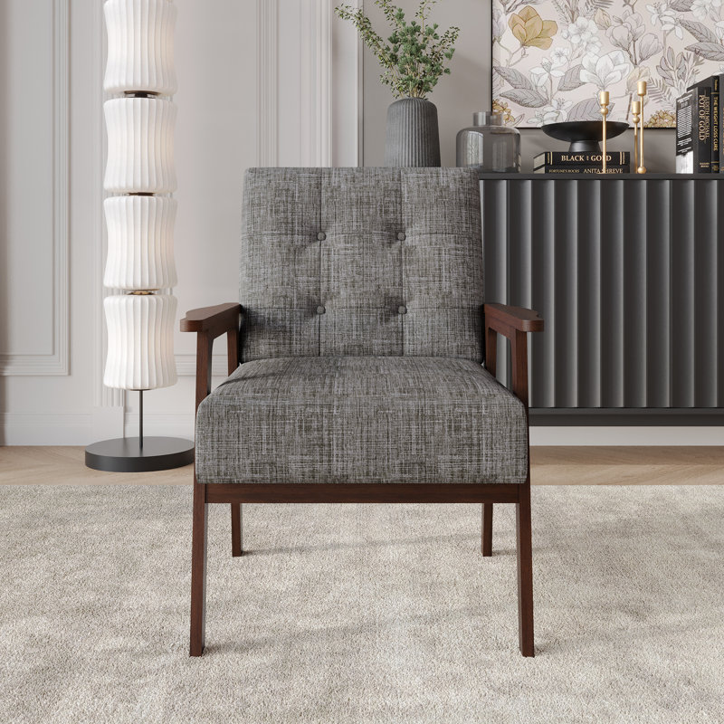 Chaise d'appoint en lin gris clair, Gris clair
