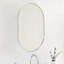 Miroir ovale en métal 20 po x 33 po pour salle de bain-1296431613