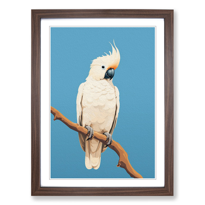 Single Picture Frame Print on Wood, Walnut Framed, 34cm H x 25cm W