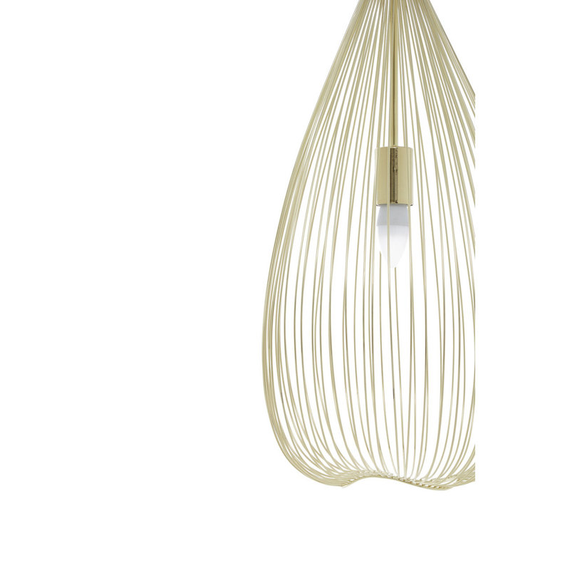 Hertel 1 - Light Gold Teardrop Pendant