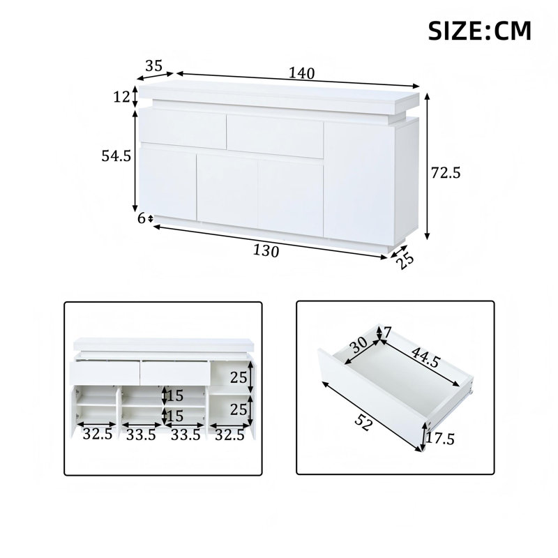 140cm Sideboard
