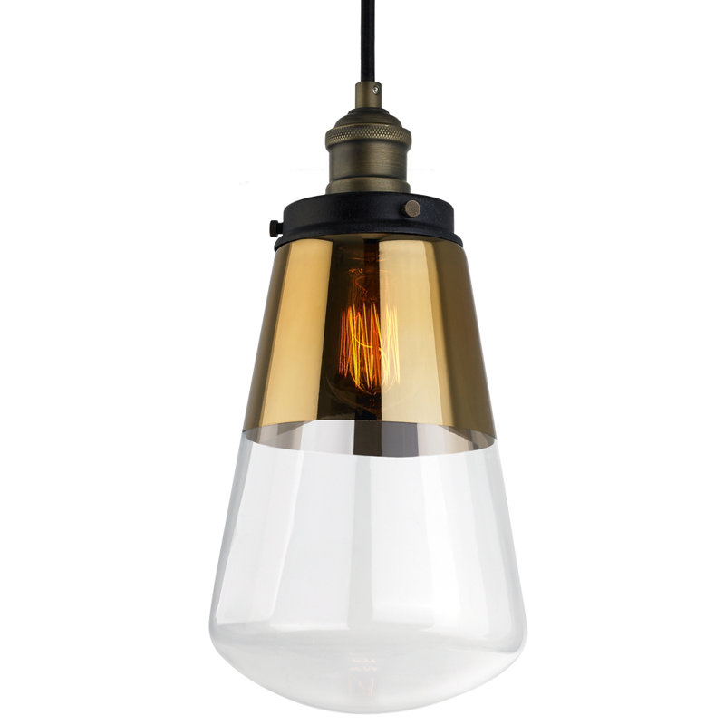 Jarne 1 - Light Single Pendant, Painted Aged Brass / Dark Weathered Zinc, Incandescent