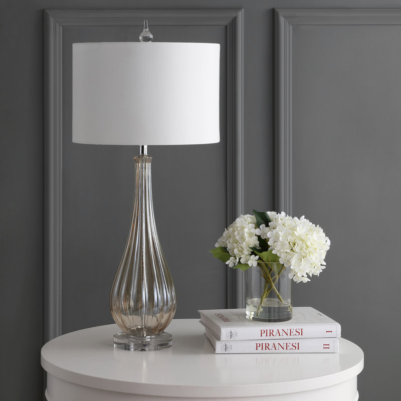 Dew Drop 32.75" Glass/Crystal LED Table Lamp