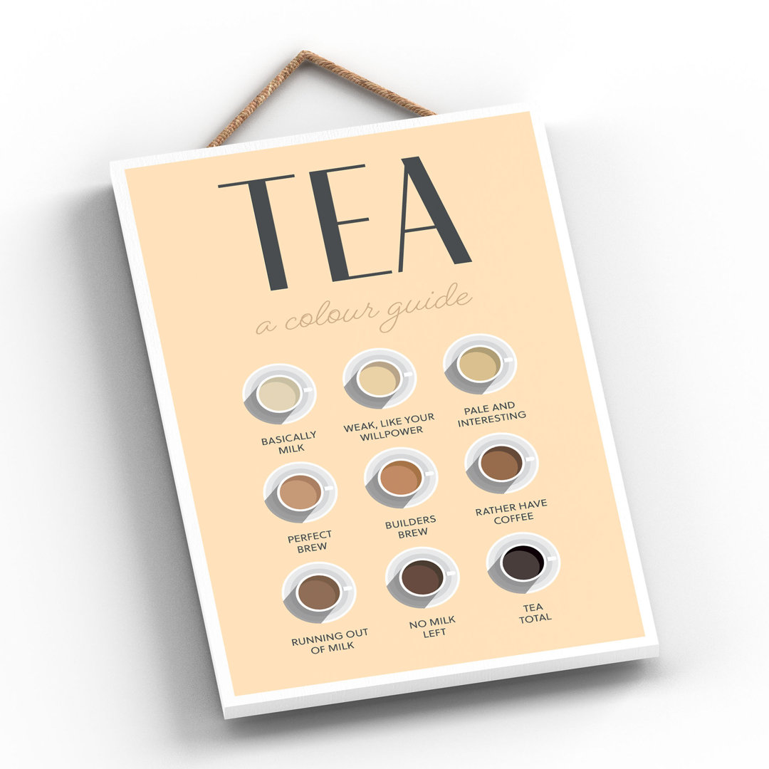 Tea Colour Guide Kitchen Decorative Hanging Plaque Sign - Image 2