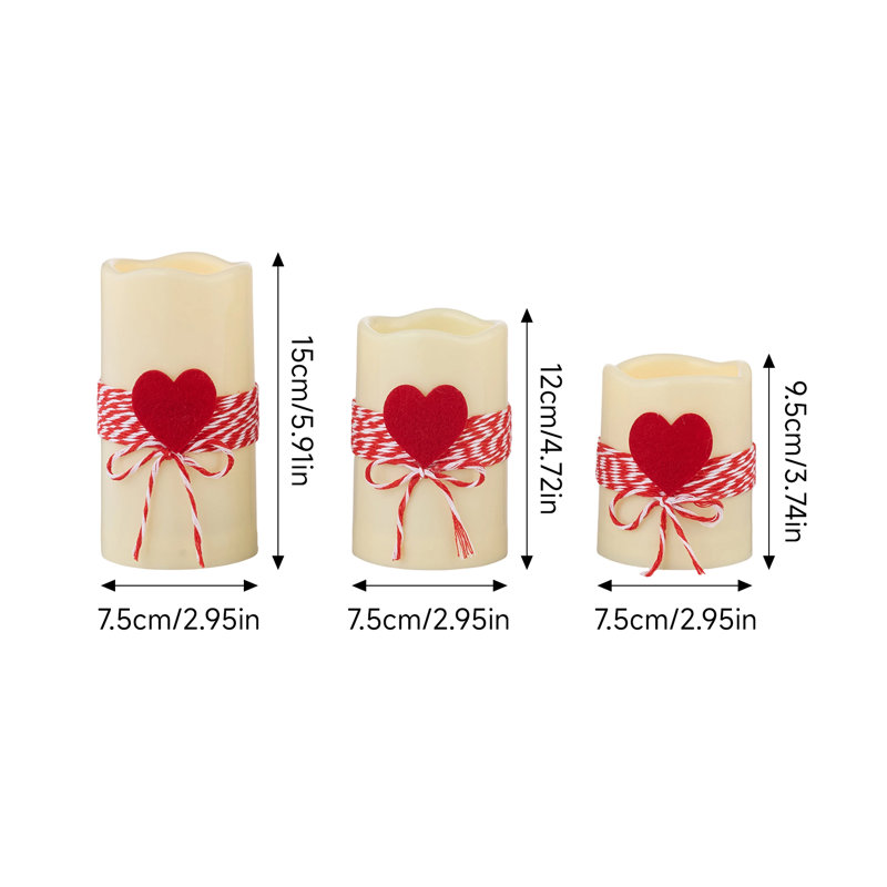 3Pcs LED Flameless Candles with Remote Control