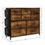 Commode 10 tiroirs, commode pour chambre à coucher avec 10 grands tiroirs de rangement en tissu-1803095309