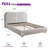 Modern Upholstered Platform Bed with Curved Headboard and Rounded Footboard-710002149-710002145