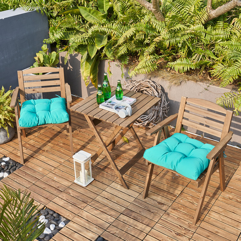 Outdoor 4'' Seat Cushion, Turquoise
