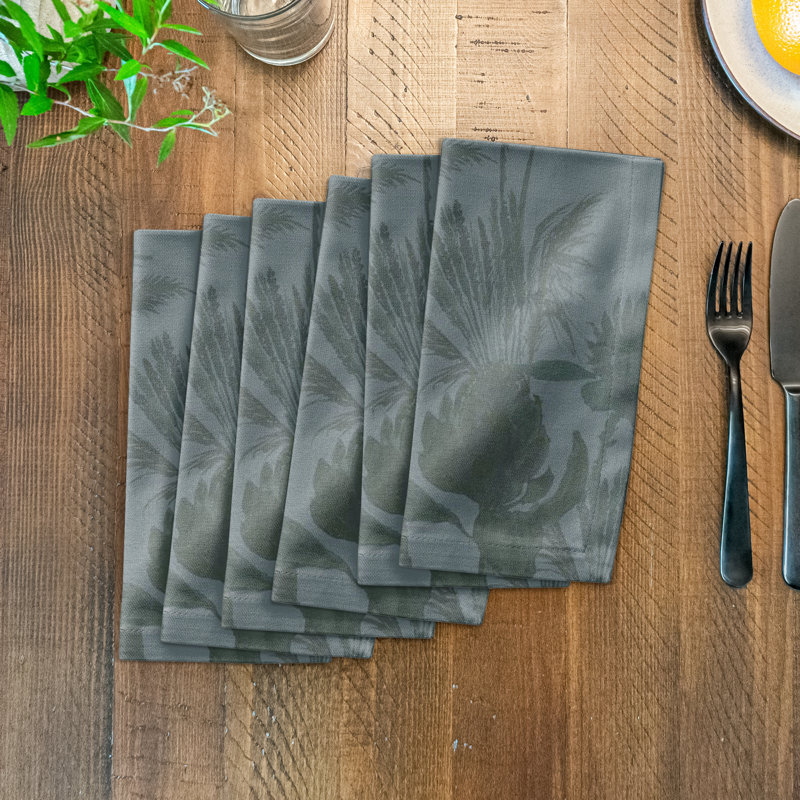 Floral Rectangle Napkin, Blue Tones