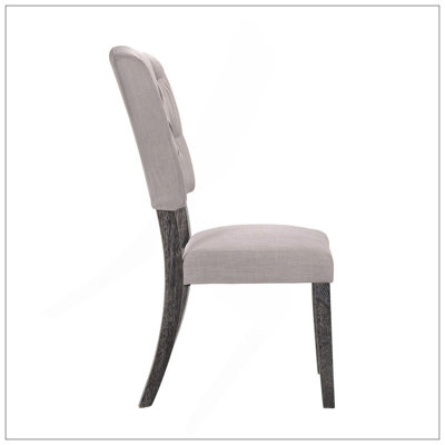 Ensemble de 2 chaises d'appoint avec siège et dossier rembourrés en tissu, combinant design rustique et sièges confortables pour les salles à manger