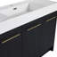 Meuble-lavabo autoportant de 48 pouces avec lavabo en résine, porte à fermeture douce, emballage amovible