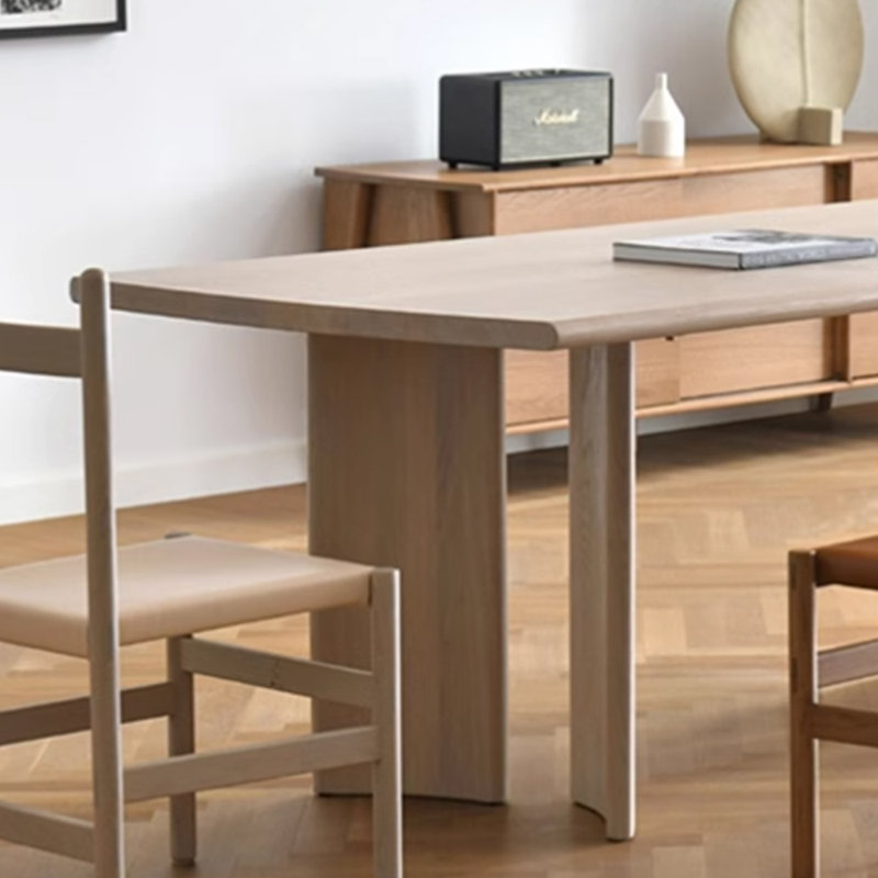 Table de salle à manger Niyathi, Marron clair, H 29,52 po x L 62,99 po x l 27,55 po