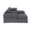Canapé modulaire rembourré à large accoudoirs avec 2 repose-pieds Cordory-1168469636