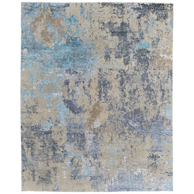 Tenyia Modern Abstract Tan Area Rug