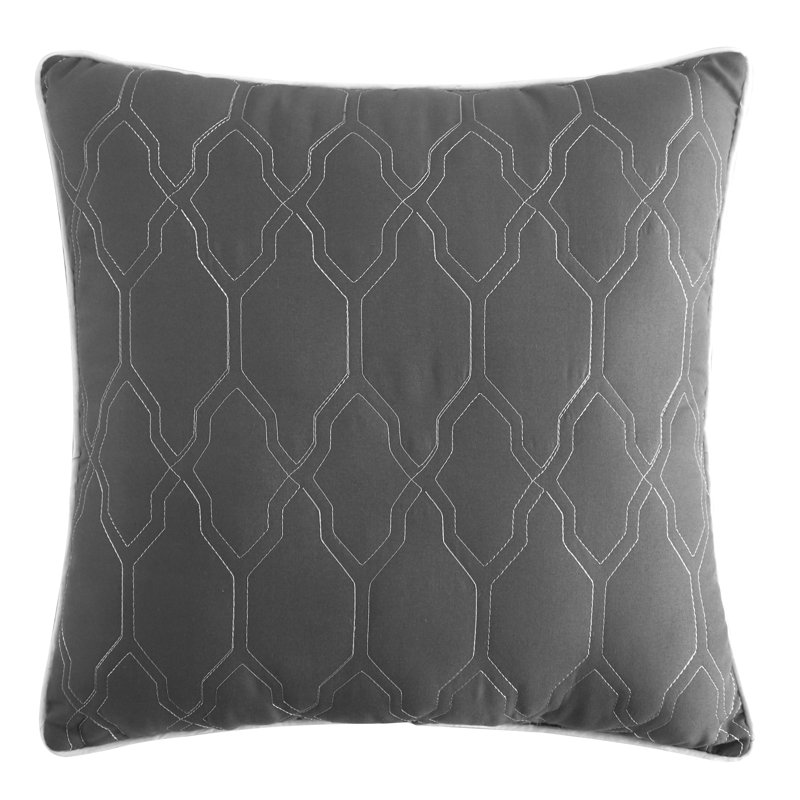 Navy and Grey Microfiber Queen 7-Piece Comforter Set