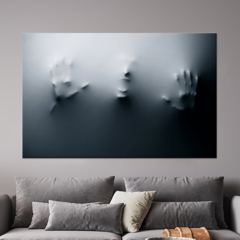 Impression sur toile grise de bureau moderne: art mural abstrait élégant, toile tendue 1P, 27,6 po H x 39,4 po l