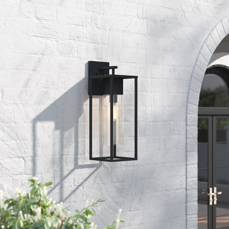 Kota Aluminum Wall Light, Black, 23" H x 8" W x 8" D