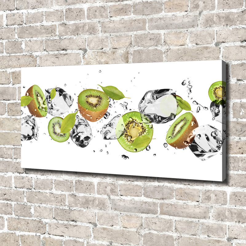Kiwi And Water - Wrapped Canvas Print