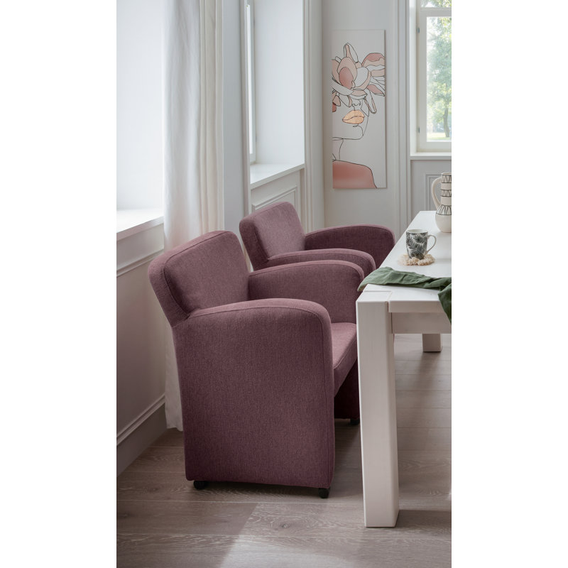 Ekaterine 49cm H Polyester Blend Upholstered Armchair, Bordeaux