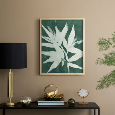 Water Palm Fossil III Framed Print - Solid Wood