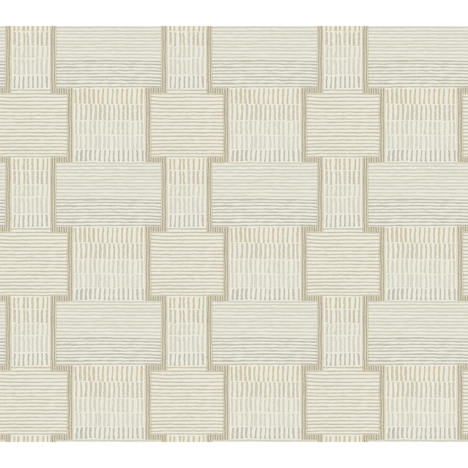 Modern Unpasted Geometric Wallpaper, Beige
