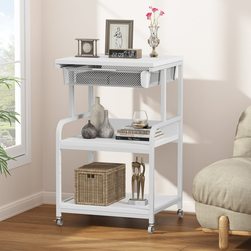 32.5 H Cart, Blanc, 32.5" H x 19.7" W x 15.75" D