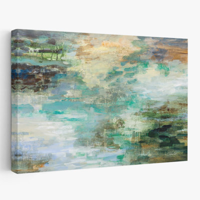 Marais - Abstrait bleu turquoise / brun