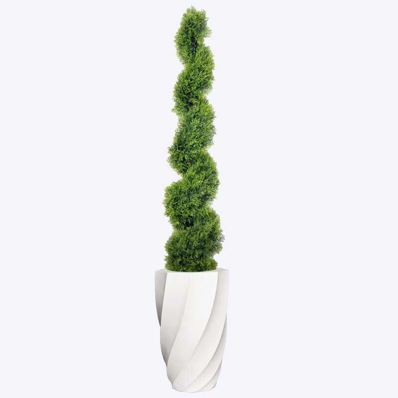 Herrington 73'' Faux Topiary in Fiberstone Planter