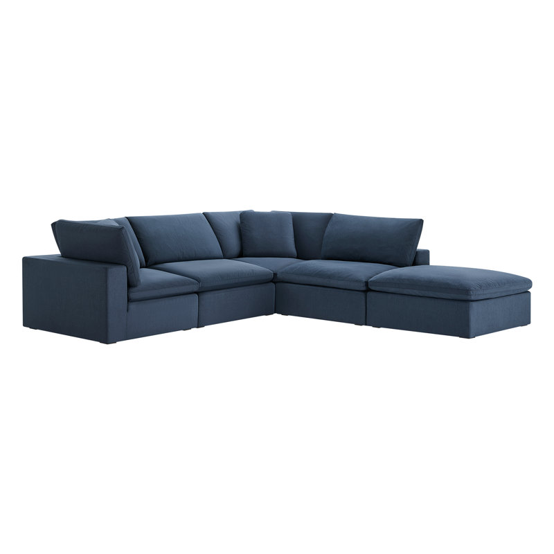 Canapé modulaire Calana, Marine, 5 morceaux