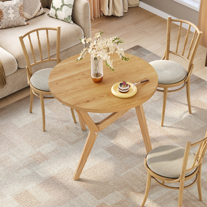 Table basse ronde 2-en-1 avec hauteur réglable