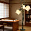 Lampe rétro sur pied avec 3 têtes réglables, 3 réglages de température de couleur, conception à col de cygne flexible et ampoule E26 pour le décor du salon et de la chambre à coucher