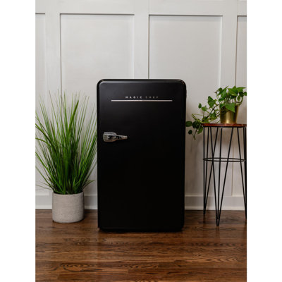 3.2 cu. ft. Retro Mini Refrigerator in Black without Freezer